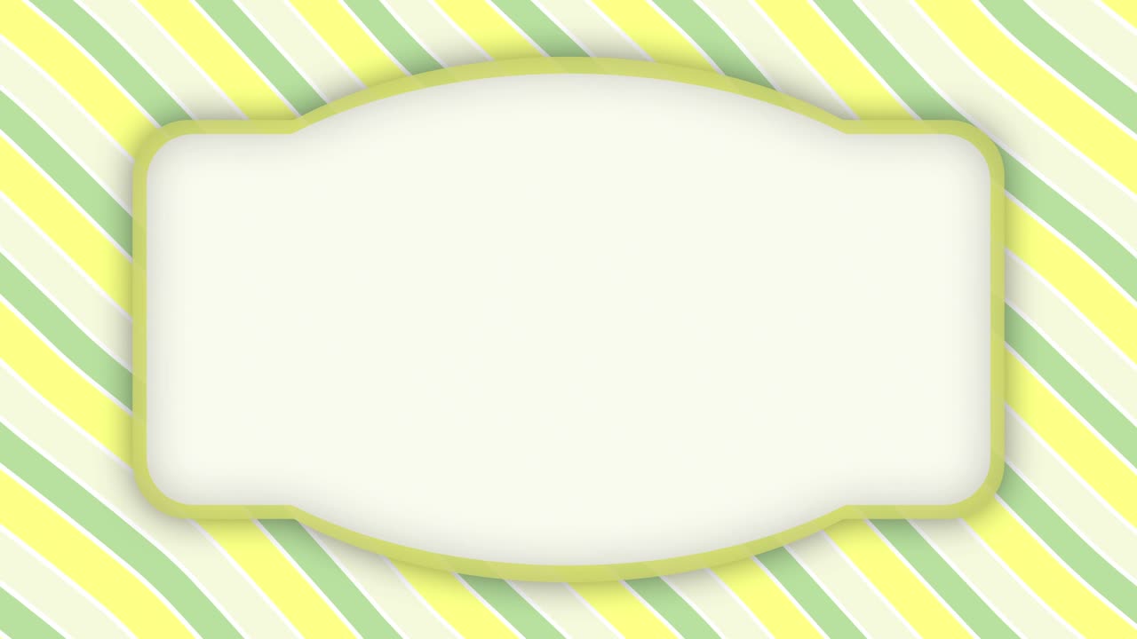 백색 프레임 배너에 민트 파동 모양 애니메이션