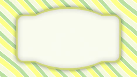 white frame banner on mint wavy shapes animation