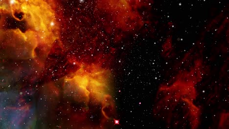 nebulosa de nube roja que se desarrolló en el universo