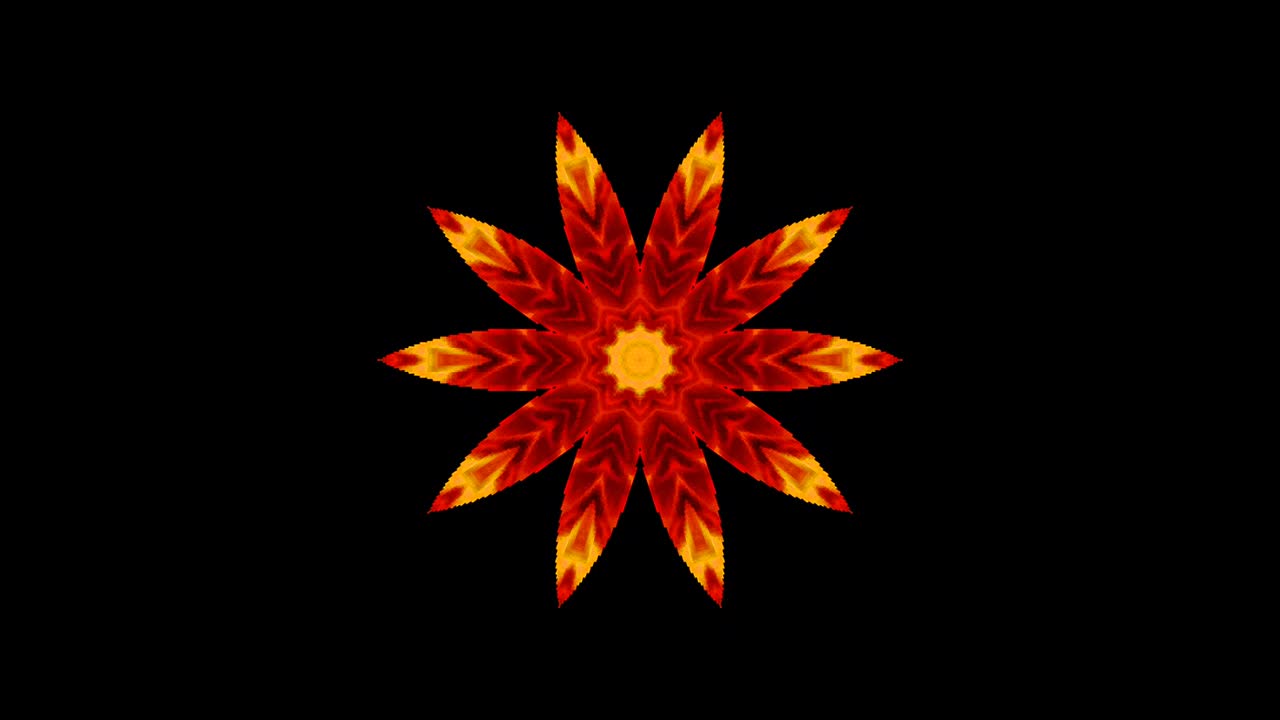 hermoso caleidoscopio abstracto que brilla, una luz radiante que regula los movimientos sutiles