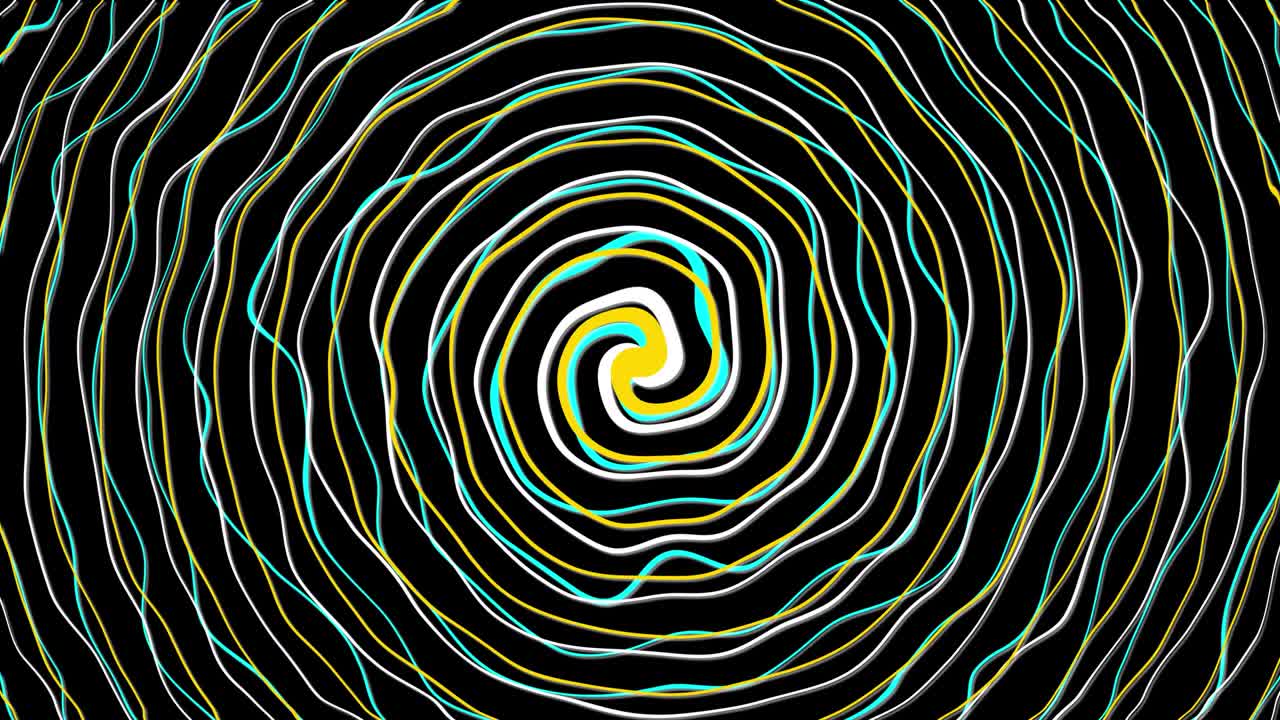 회전하는 왜곡된 나선형 선