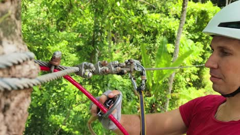 ziplining adventure in a tropical forest