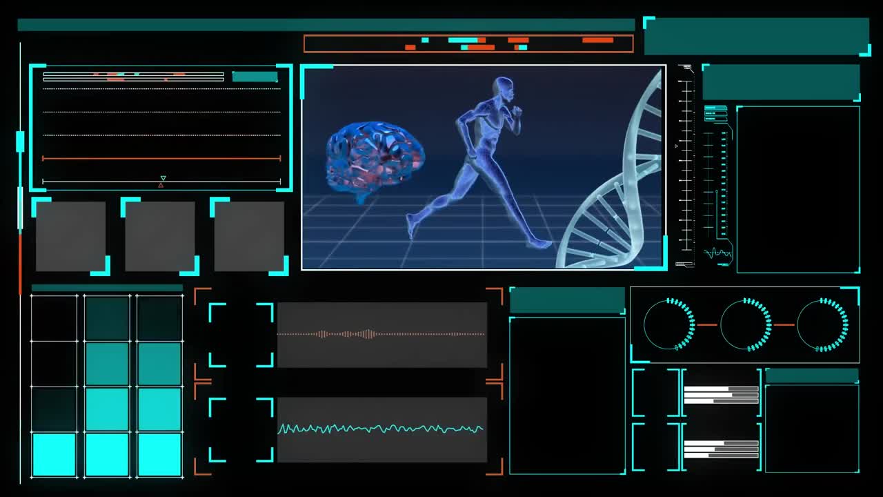 Animation of medical data processing over screens