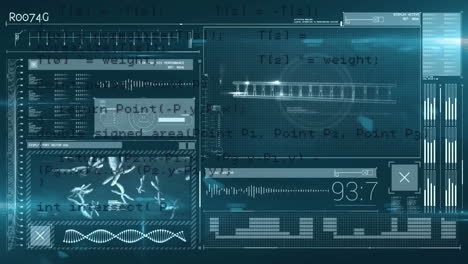 animation of digital data processing over screens