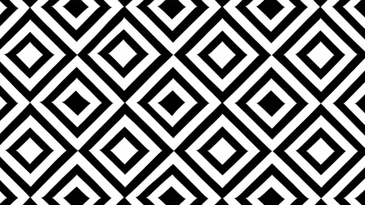 Abstract Black and White Geometric Diamond Pattern