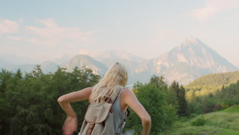 Happy-woman-dancing-on-holiday