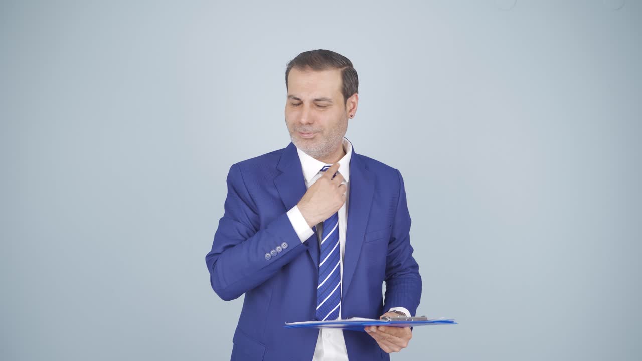 un hombre de negocios deprimido.