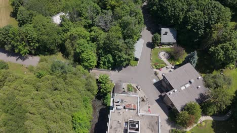 aerial view of millcroft inn in lush, peaceful alton, canada scenery