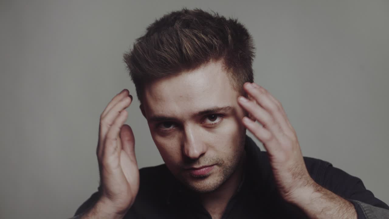 Elegant young handsome man. Elegant young handsome man. Studio fashion portrait.