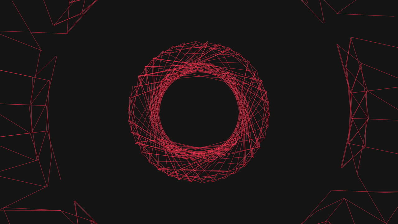 líneas conectadas de neón en la galaxia oscura