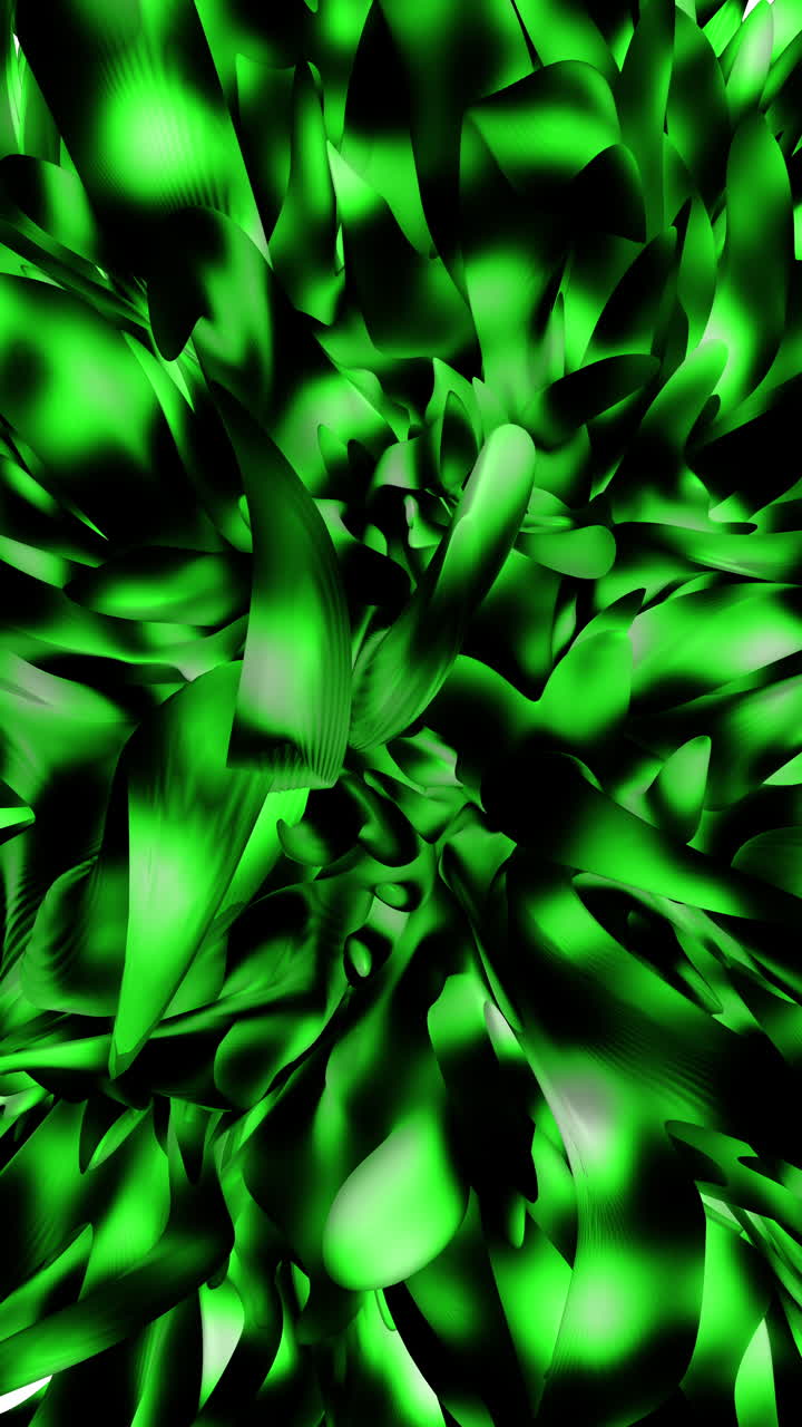 Green jungle Foliage moves in calming organic Nature inspired Abstract background