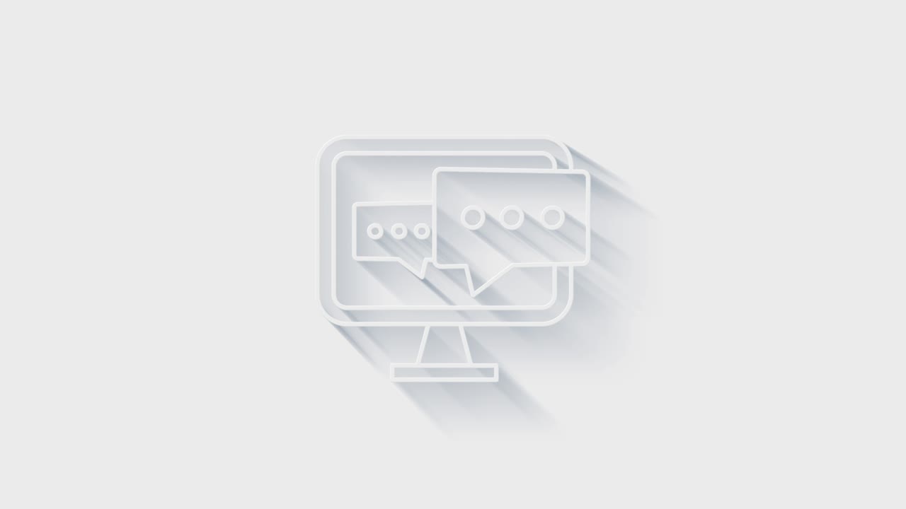 bubble icon isolated on white background. Accounting symbol. Business, education and finance. 4K Video motion graphic animation