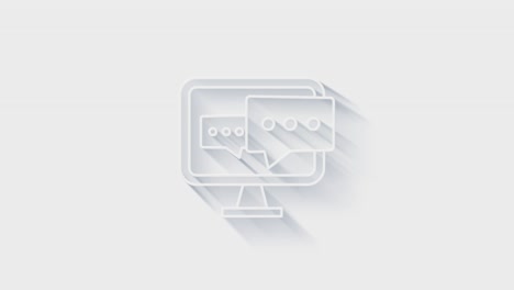 icono de burbuja aislado en fondo blanco. símbolo de contabilidad. negocios, educación y finanzas. animación gráfica de movimiento de video 4k