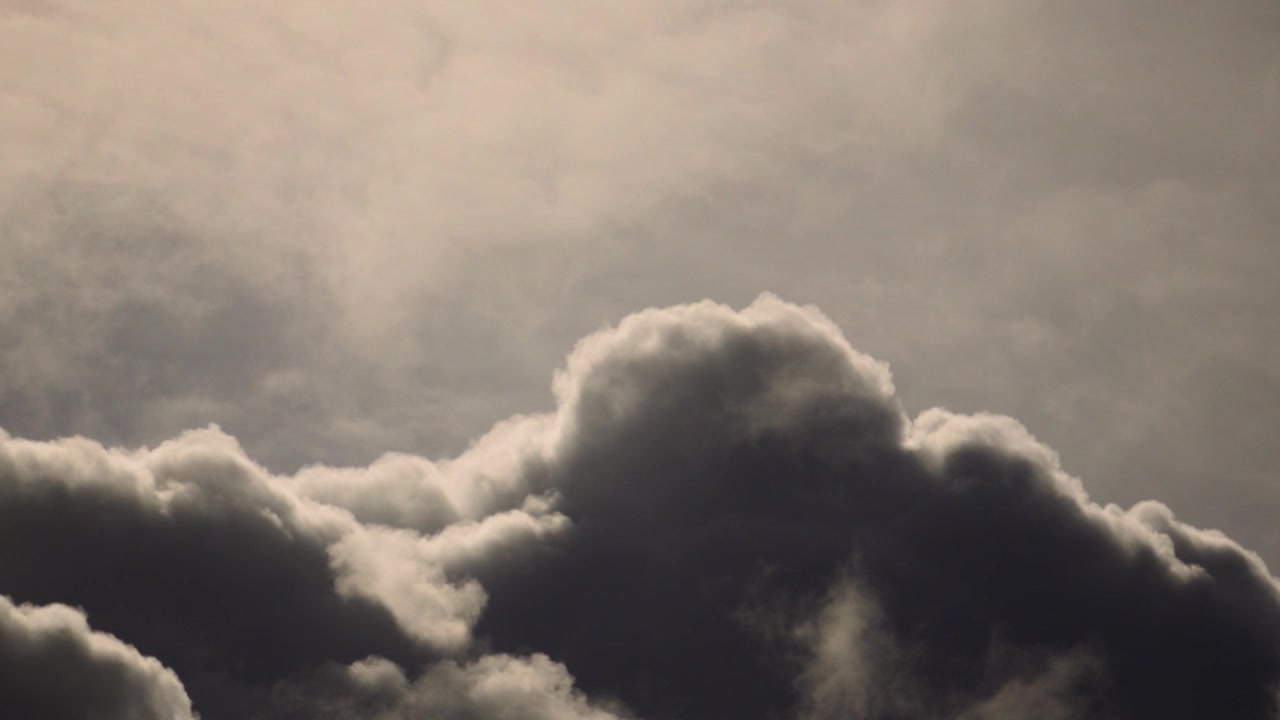 Slow Rising High Contrast Dark Storm Clouds