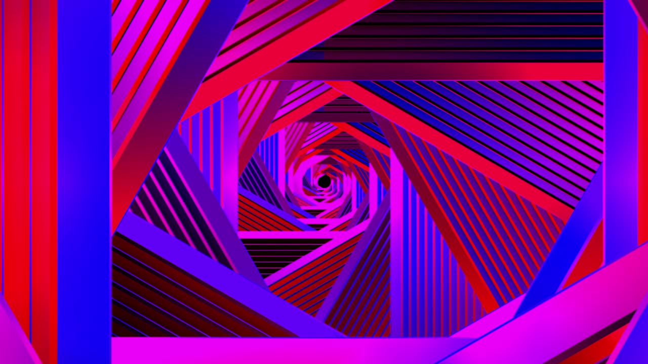Neon geometric abstract art
