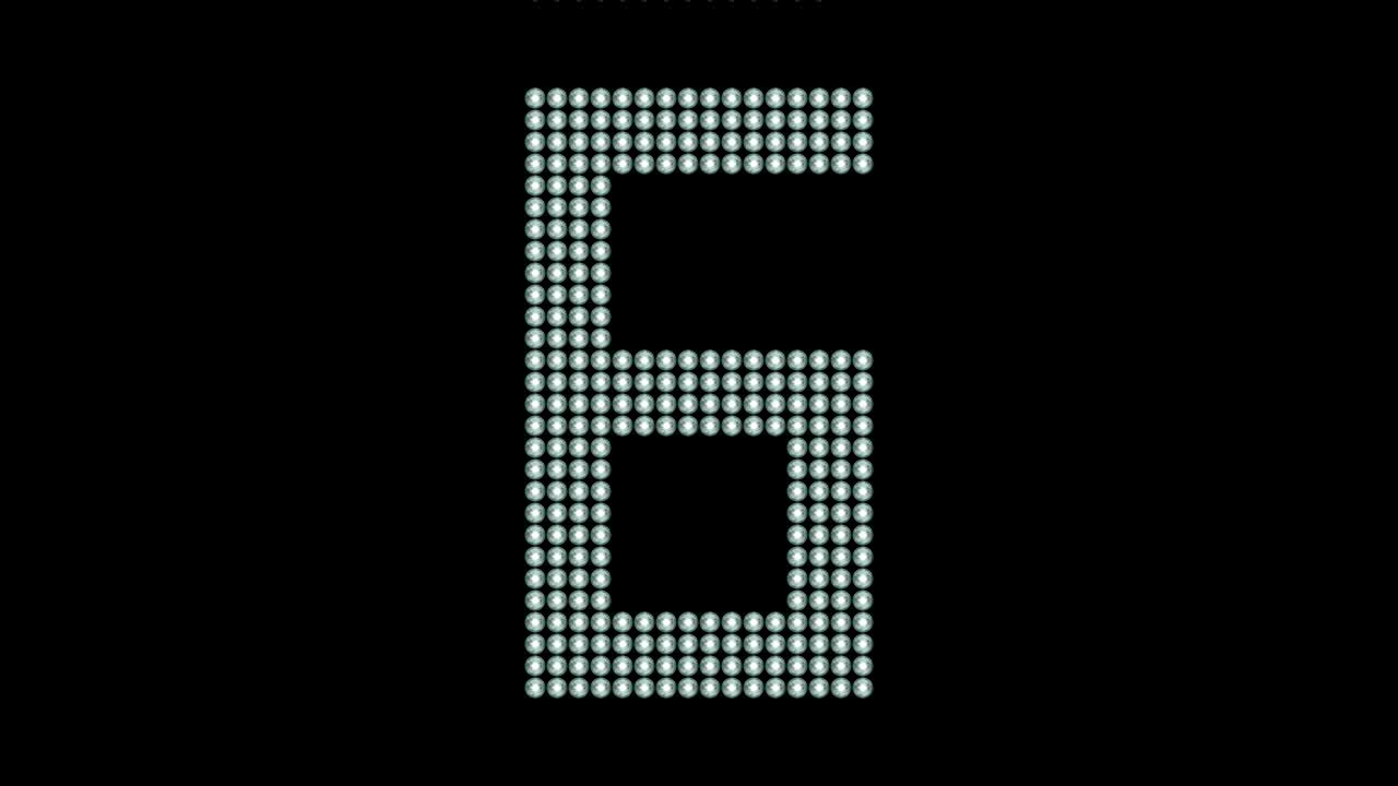 White LED array countdown animation