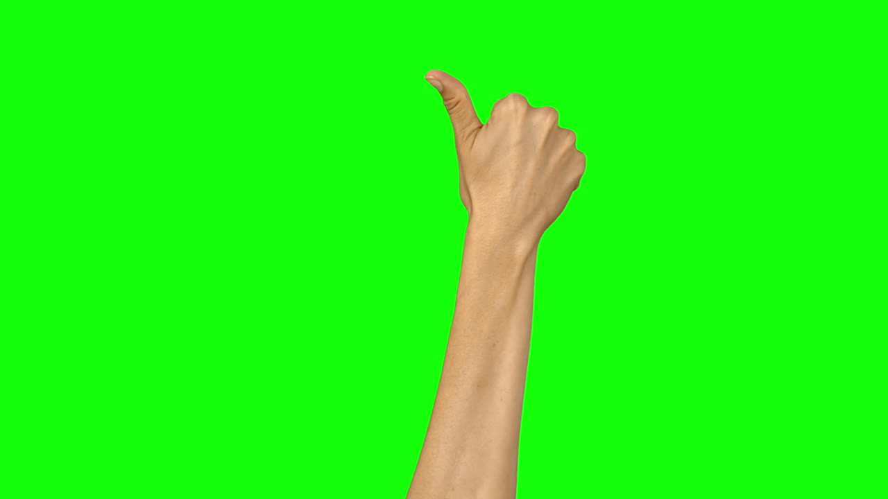 엄지손가락을 올리는 손