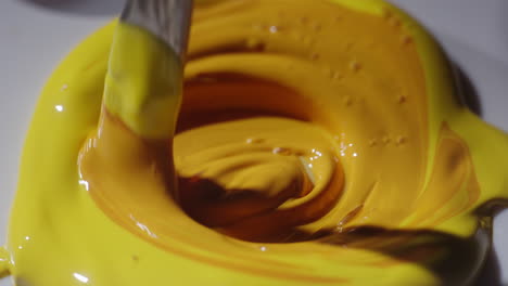 mixing yellow and orange paints