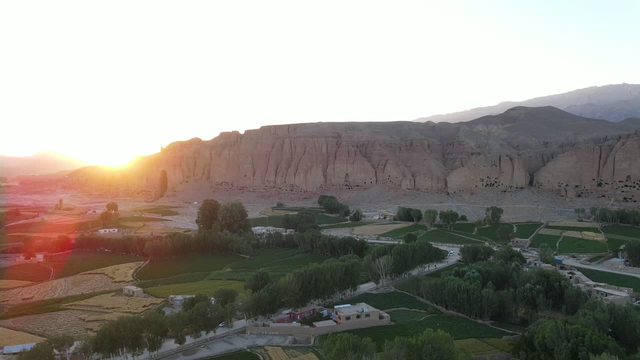 Drone footage from Buddha of Bamyan January 12, ?2022