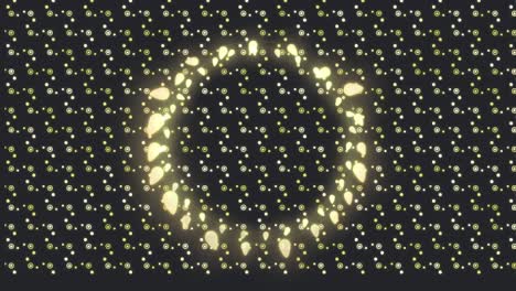 animación del marco de luz sobre formas flotantes.