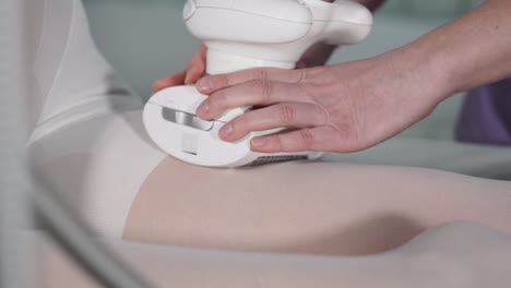 body treatment with massage device