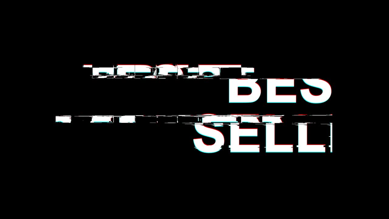 가장 잘 팔리는 글리치 효과 텍스트 디지털 tv 왜곡 4k 루프 애니메이션