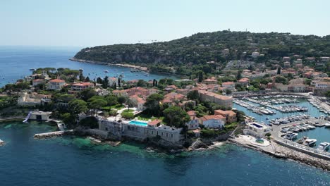 Beaulieu-Sur-Mer-Französische-Riviera-Frankreich-Drohne,-Antenne