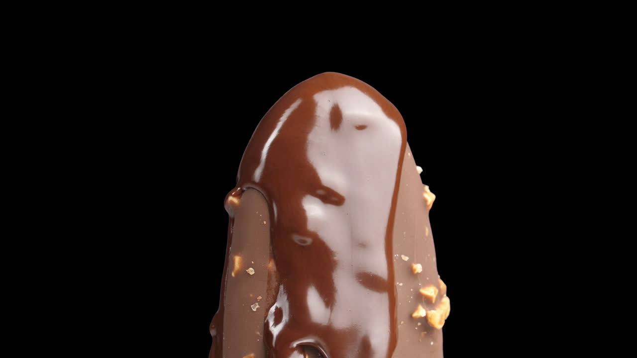 Close-up of a Chocolate Covered Ice Cream