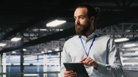 server room technician next to coworkers reviewing ai llm visualization