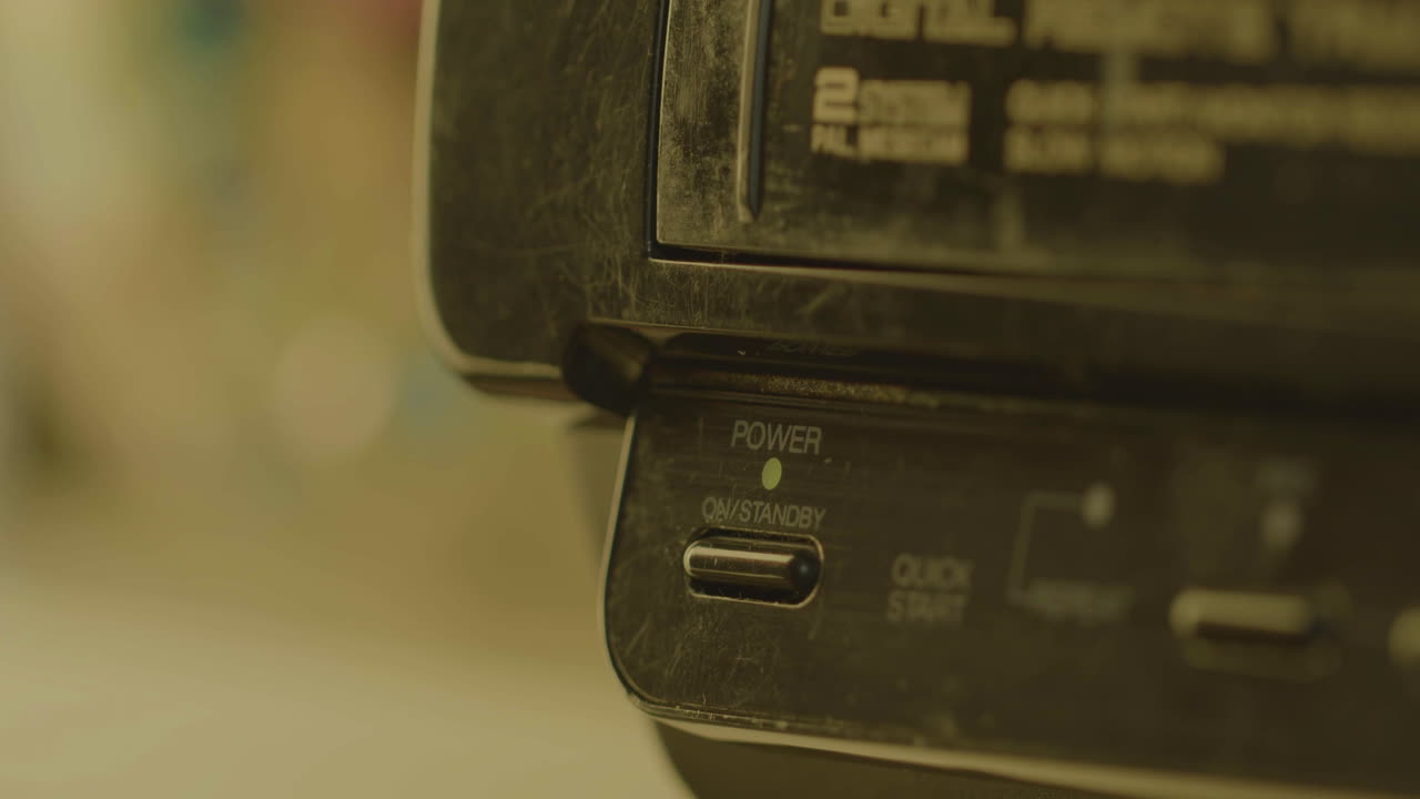 близкий взгляд на видео vhs-устройство