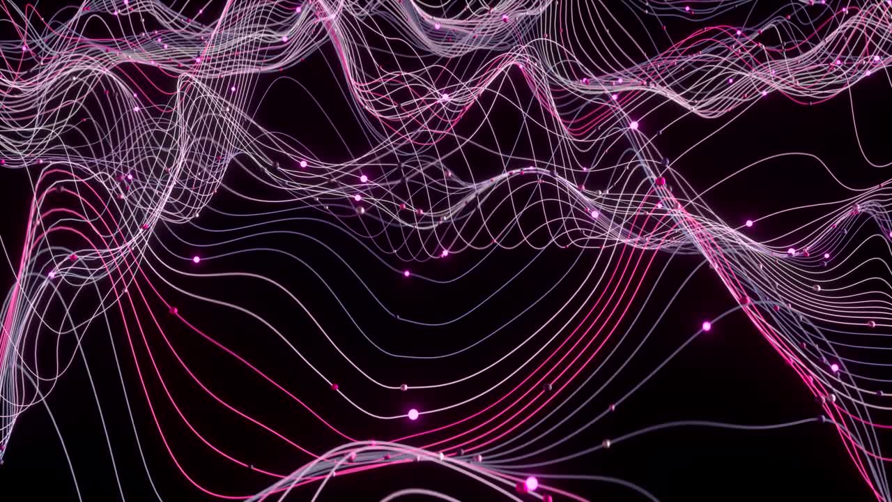 4K Abstract Depiction of Data Flowing Over a Network.