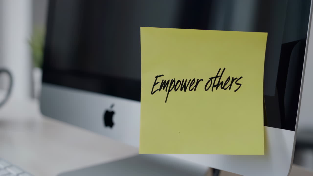 Sticky Note on Computer Screen - Empower Others
