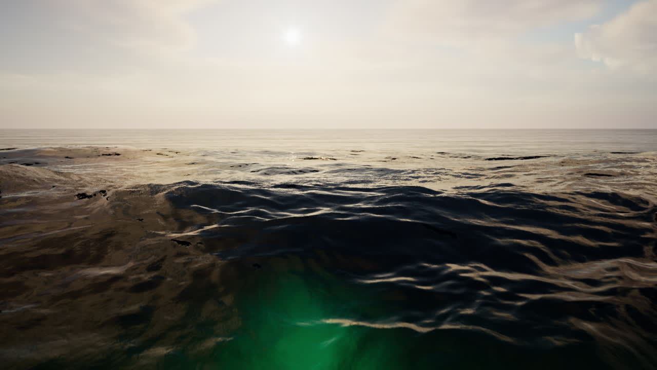 el horizonte sereno del océano al atardecer