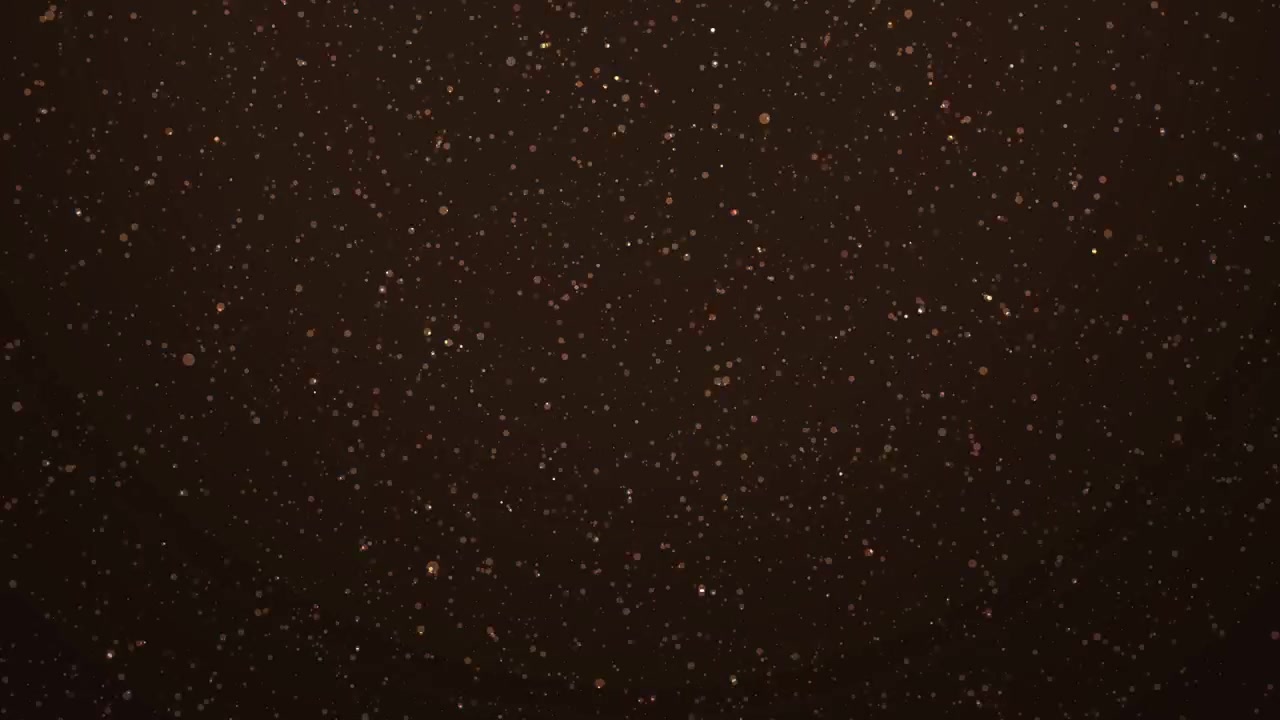 Mesmerizing, atmospheric background filled with golden and orange glitter, twinkling lights - Glitter Shower with Rapidly Falling Sparkles and Glowing Particles