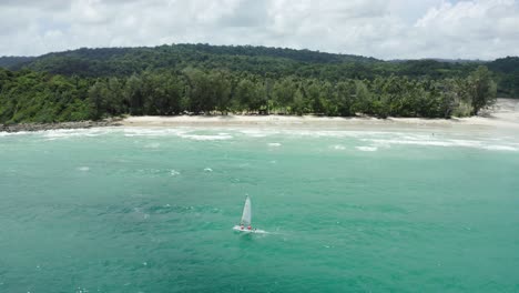 Aéreo-Zumbido-Lujo-Isla-Tropical-Tailandia