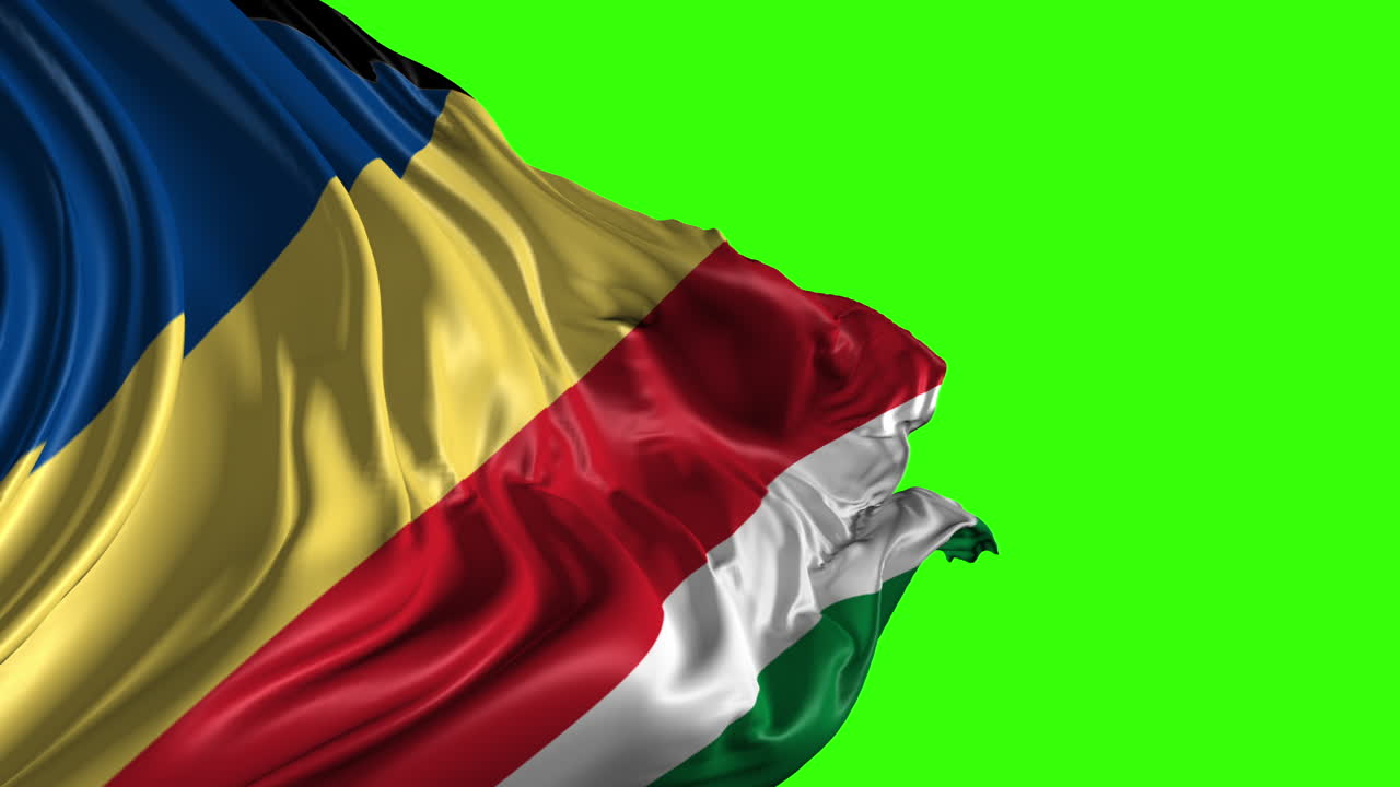 Flag of Seychelles on Green Screen