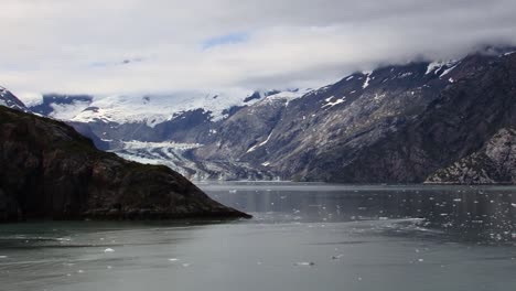 opening view of a john hopkins glacier carved mountain in glacier bay national park alaska