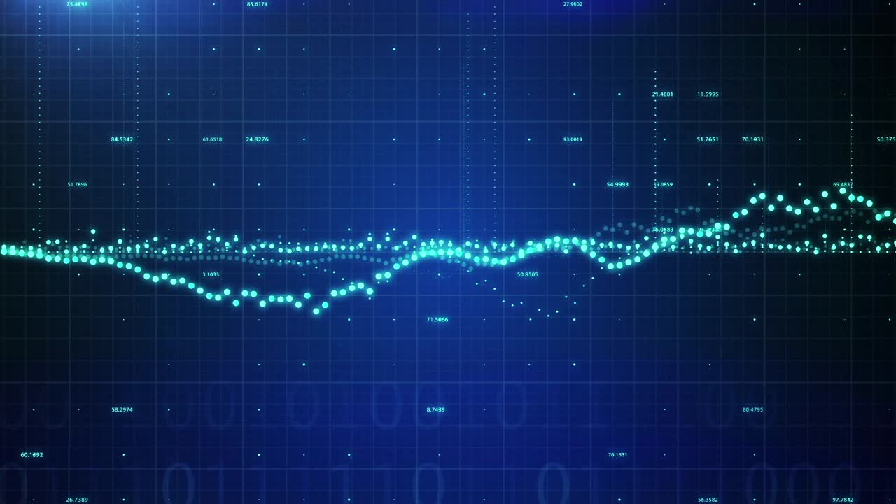 Data Visualization and Binary Code Background