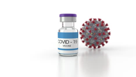 A-science-and-biology-presentation-or-mockup-of-Corona-Virus,-Covid-19-vaccine-creation-and-development