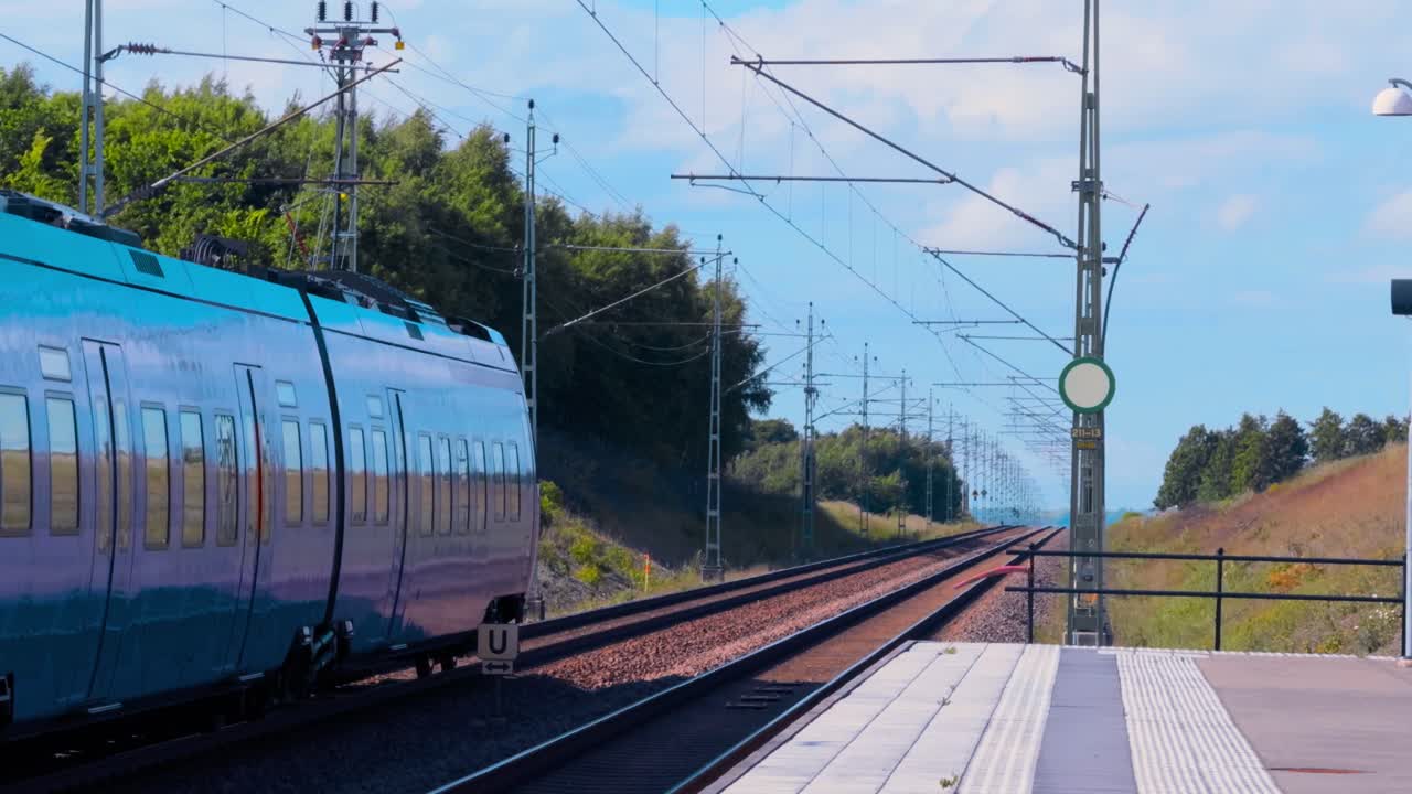 Train leaving the train station