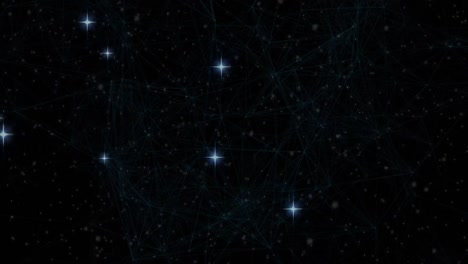 animación de estrellas cayendo sobre un fondo negro
