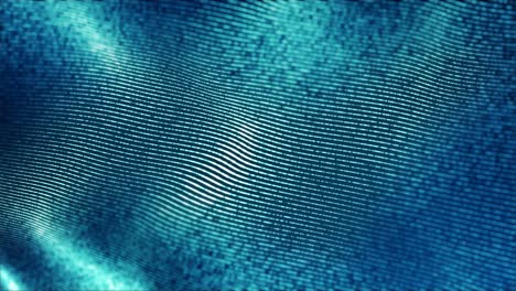 textura de tela denim azul de partículas 3d en el fondo de diseño de plantilla de bucle de video animado sin costuras