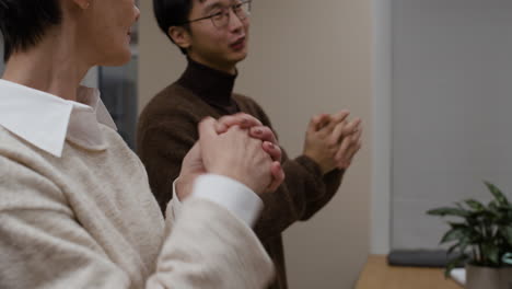 meeting and discussion between two adults