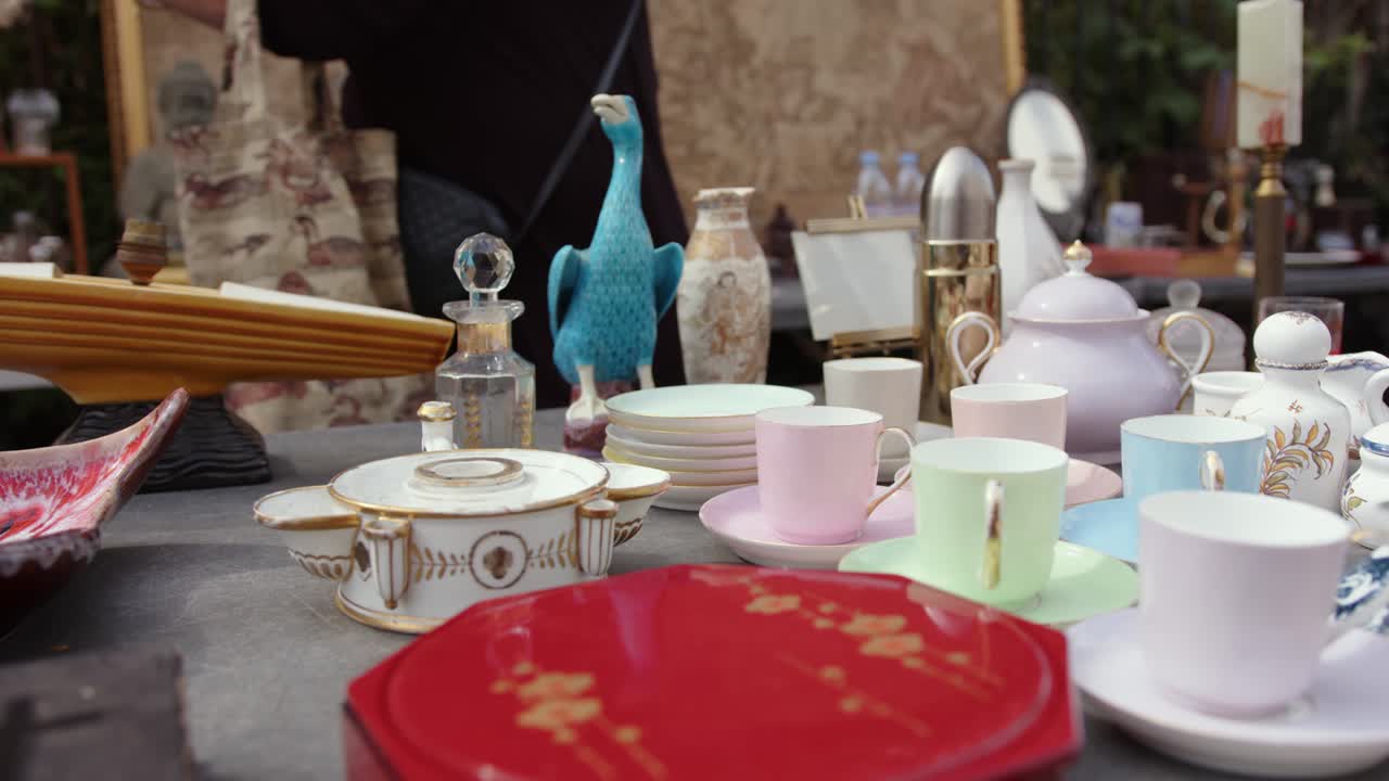 Vintage and Antique Finds at a Flea Market