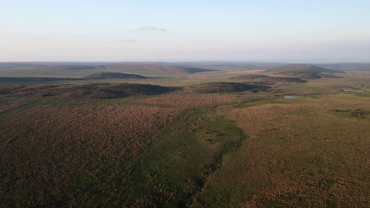 vistas a las montañas y campos de hierba verde