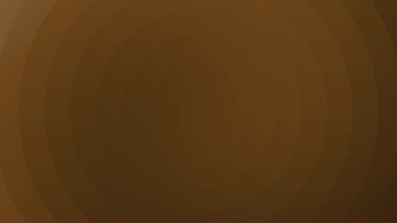 círculos de desplazamiento formas en fondo gradiente animado patrón abstracto dinámico gráficos de movimiento 3d túnel de giro telón de fondo digital iluminación color marrón oscuro