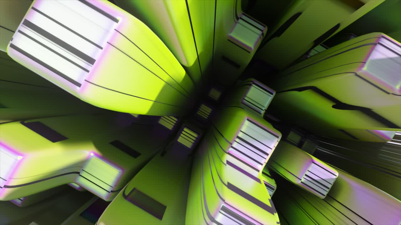 paisaje urbano futurista abstracto