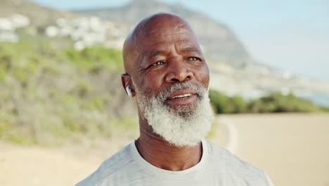 an older black man at the beach