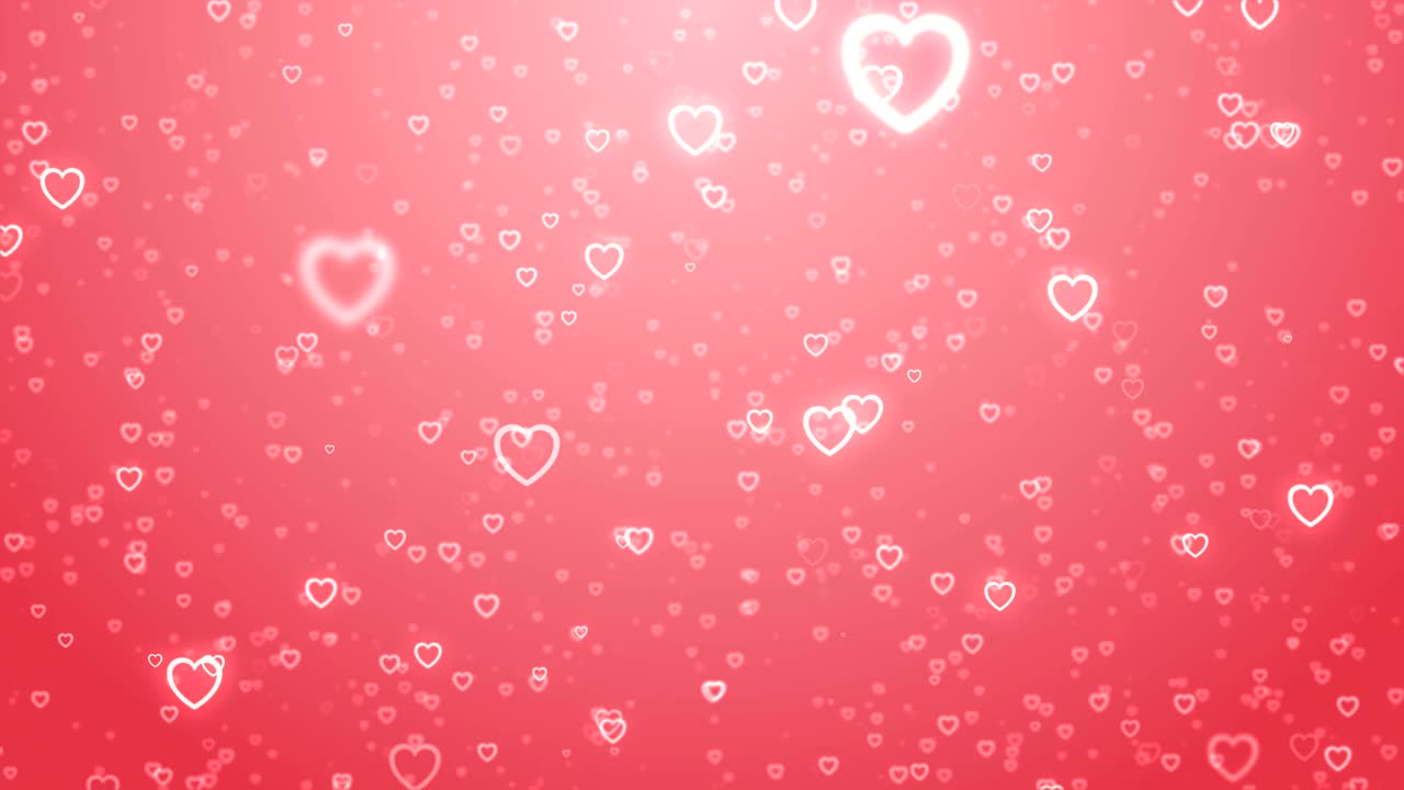 발렌타인 데이, 사랑, 결혼기념일, 추상적인 입자, 배경 루프