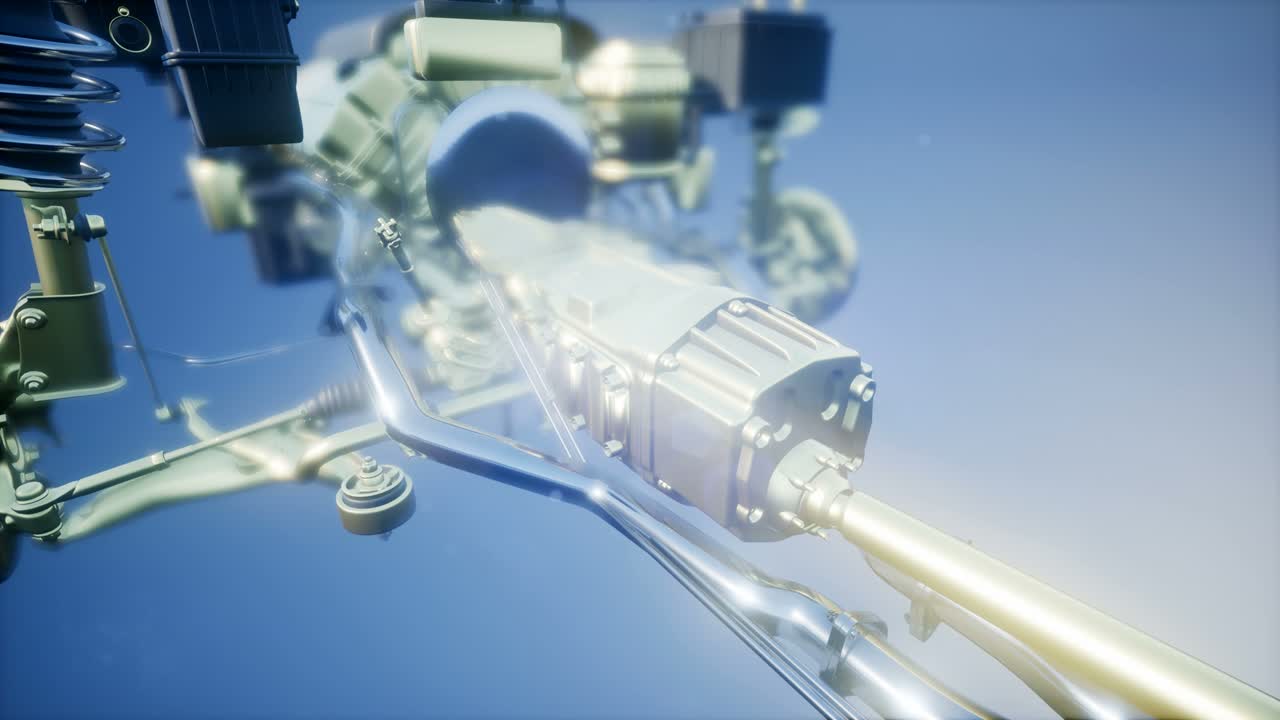 motores de automóviles detallados y otras piezas